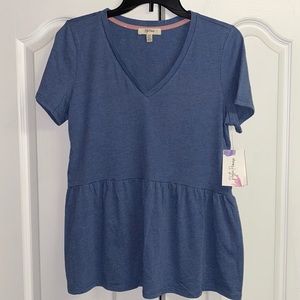 Peyton Primrose Blue Babydoll T shirt
